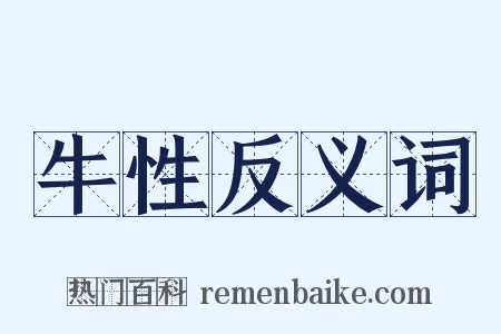 牛性反义词是什么意思的图片